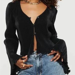 princess polly black button down